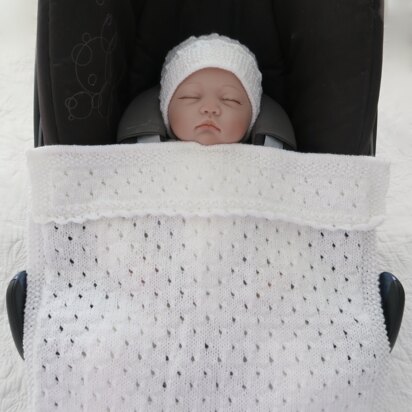 Bella Baby Newborn Car Seat Blanket & Hat