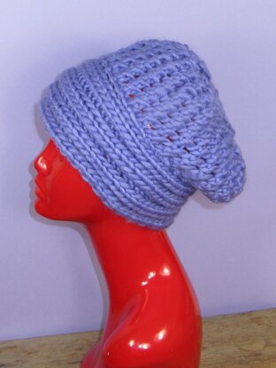 Super Chunky Rib Band Lace Slouch Hat