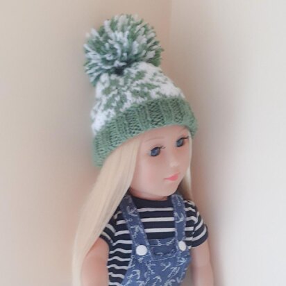 Festive Beanie for Doll