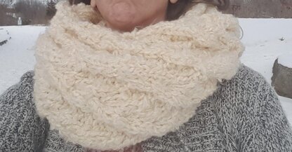 Ripple Cable Cowl Infinity Scarf