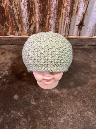 Eyelet Moss Baby Hat -- a loom knit pattern