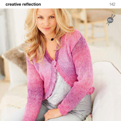 Ladies’ Cardigans in Rico Creative Reflection Print - 142