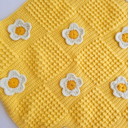 Checkered Puff Stitch Blanket