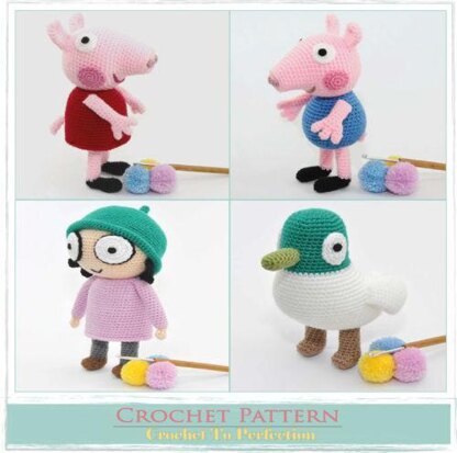 Sarah, Duck, Holly, Ben, Gaston, Flop, Woolly Spider 18 Amigurumi E-book Crochet Patterns