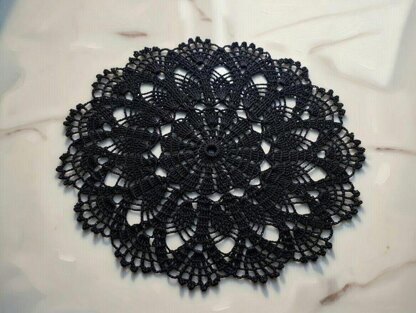 Crochet round doily Pdf + Video Tutorial