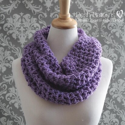 Easy Lacy Cowl Crochet Pattern 346