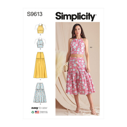 Simplicity Misses' Top and Skirts S9613 - Sewing Pattern
