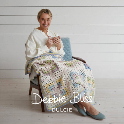 Patchwork Crochet Blanket - Afghan Crochet Pattern For Home in Debbie Bliss Dulcie by Debbie Bliss