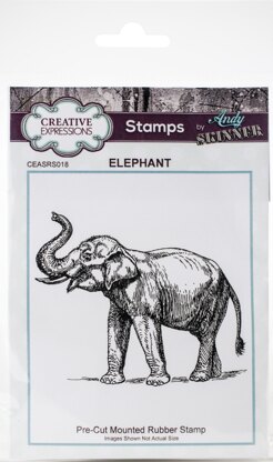 Creative Expressions Rubber Stamp By Andy Skinner - Elephant