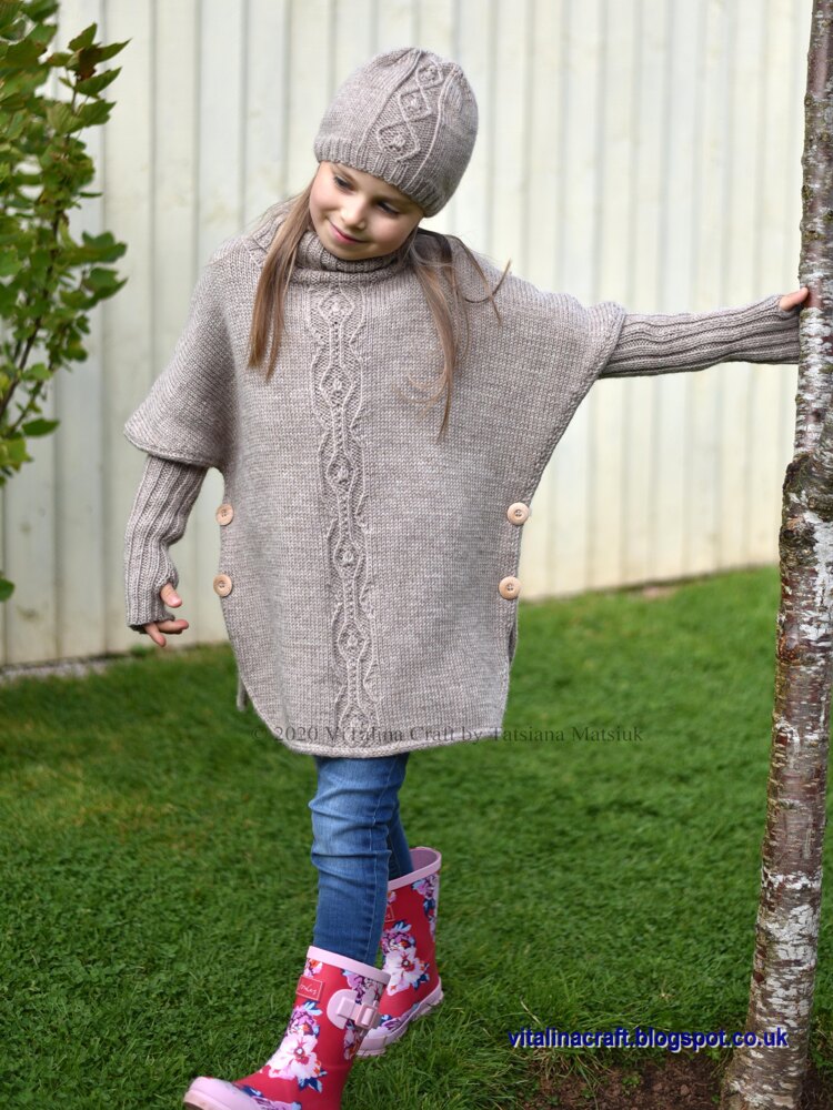 Transformer Poncho and Hat set Knitting pattern by ViTalina
