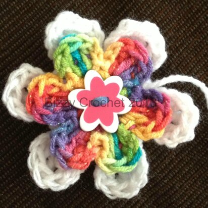 Layered Button Flower Accent