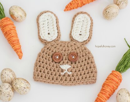 Easter Bunny Baby Hat & Diaper Cover Set