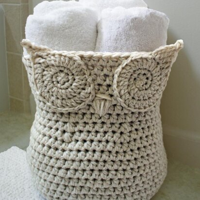 Owl Crochet Basket