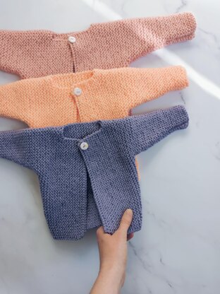 August Cardigan - Baby Aran Knitting Pattern for 0-3 - 18-24 months