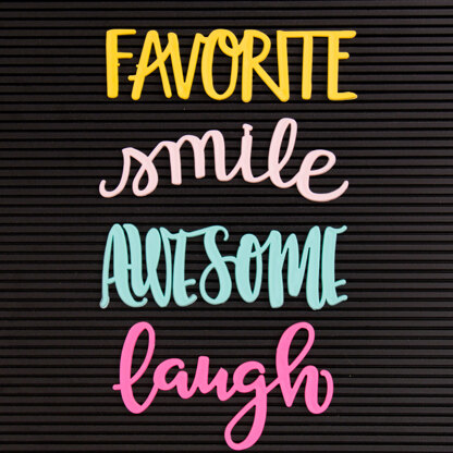 American Crafts DCWV Letterboard Words 4/Pkg - Happy