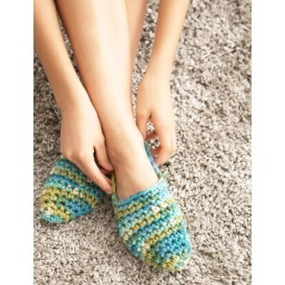 Quickie Slippers in Bernat Softee Chunky Ombres