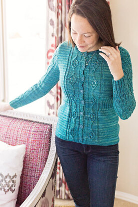 Sonder Lace & Cable Cardigan in SweetGeorgia Superwash DK - Downloadable PDF