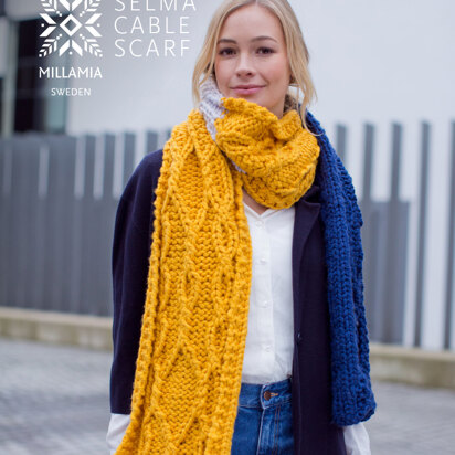 MillaMia Naturally Soft Super Chunky Selma Cable Scarf 9 Ball Project Pack
