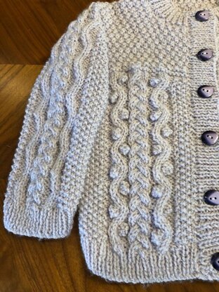 Grey bobble knit outlet cardigan