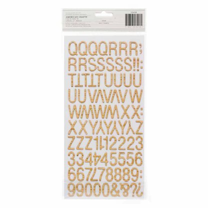 American Crafts Thickers Goodness Alphabet Chipboard Wood (207 Piece)