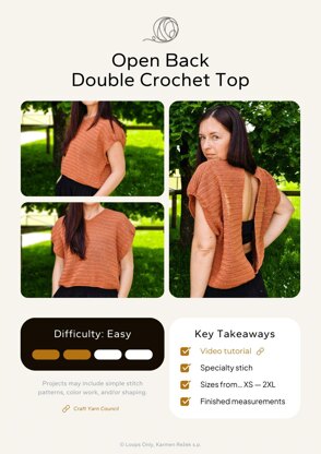 Open Back Double Crochet Top