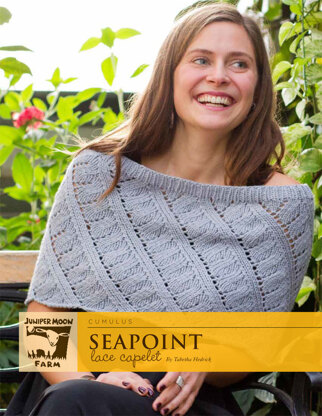 Seapoint Lace Capelet in Juniper Moon Farm Cumulus - J31-02