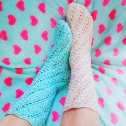 Magic Spiral Lace Socks