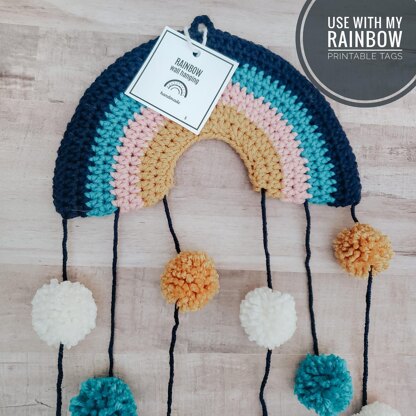 Rainbow Pom Wall Hanging