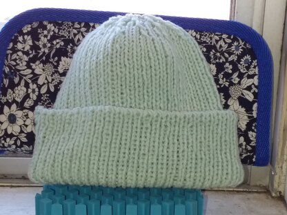 Easy rib baby beanie