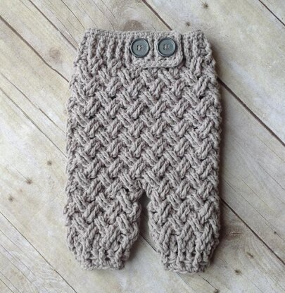 Diagonal Weave Baby Pants