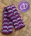 Striped Ladies Fingerless Mitts