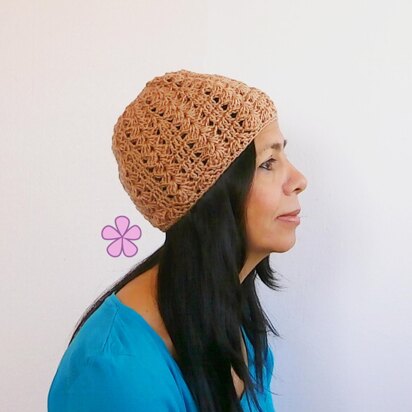 "Cascade" lacy beanie _ C26