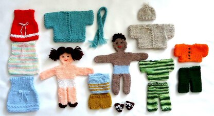 Knitted Paper Dolls