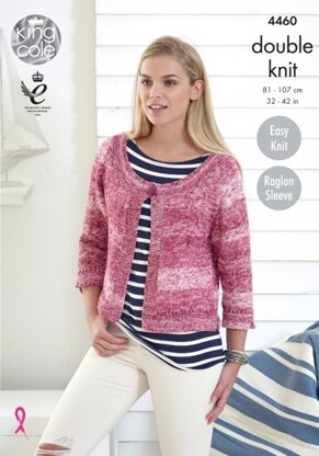 Ladies Cardigans in King Cole Vogue DK - 4460 - Leaflet
