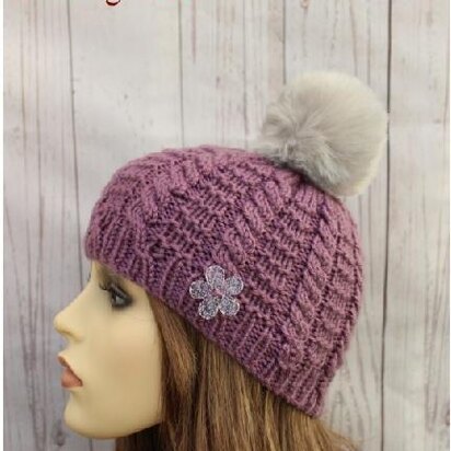 Knitting pattern ladies hat on circular needles  #472