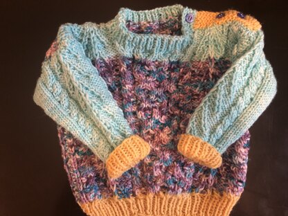 Fisherman baby sweater