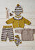 Winter Baby Cardigan, Shirt, Leggings, Socks & Hat - Baby Layette Knitting Pattern in Debbie Bliss Baby Cashmerino - Downloadable PDF