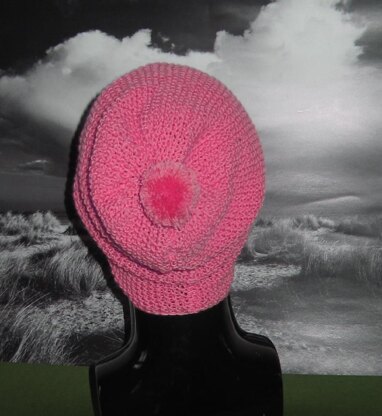 Moss Stitch (Seed Stitch) Bobble Slouch Hat