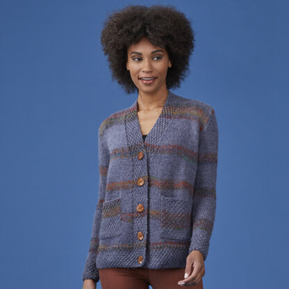 Wilder Cardigan - Knitting Pattern For Women in Tahki Yarns Gunnison by Tahki Yarns