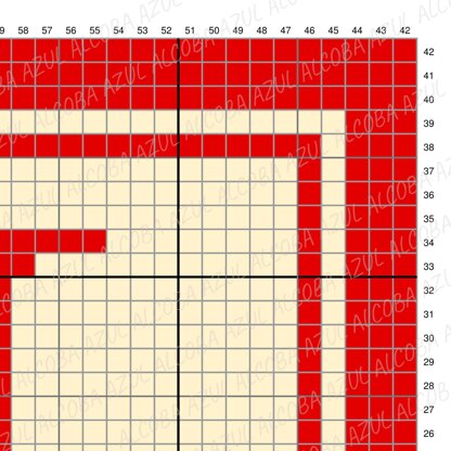 Bordered Cushion J Initial Letter Pillow Mini C2C Crochet Pattern ABC Name Bolster