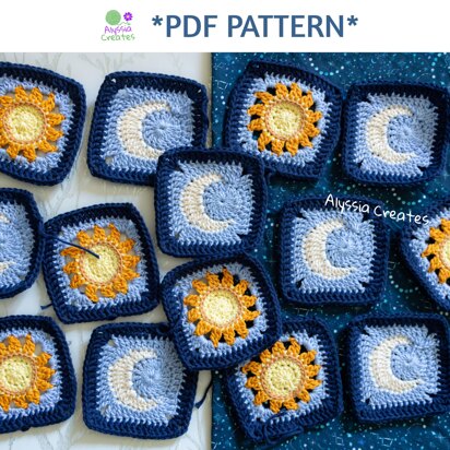 Sun and Moon Granny Squares