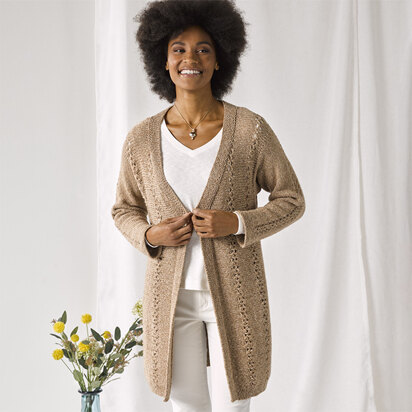 1105 Creek - Cardigan Knitting Pattern for Women in Valley Yarns Whately