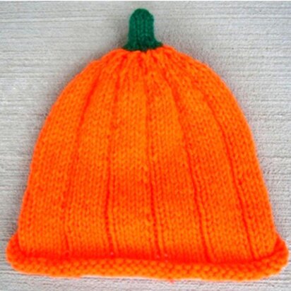 Child's Pumpkin Hat - Knitting ePatttern