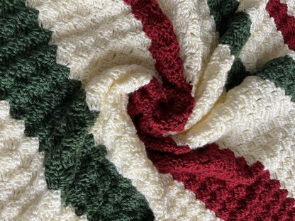 Christmas Stripes C2C Afghan