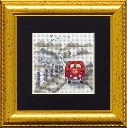 Permin Red VW Cross Stitch Kit - 7cm x 7cm