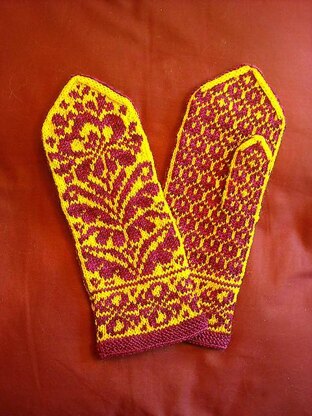 Khokhloma Mittens