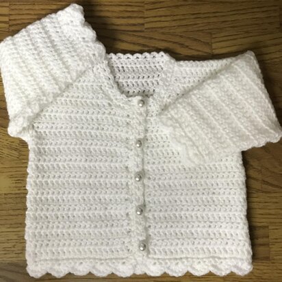 Easy Round Neck Crochet Cardigan Pattern For Baby or Child