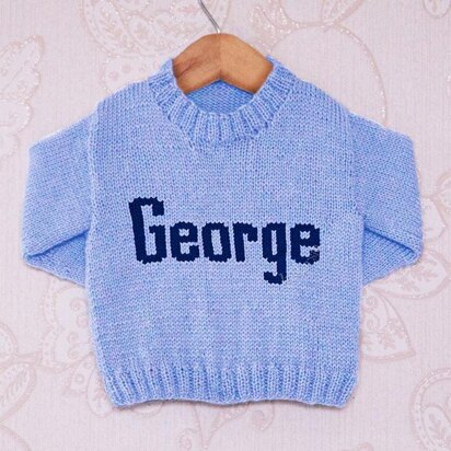 Intarsia - George Moniker Chart - Childrens Sweater