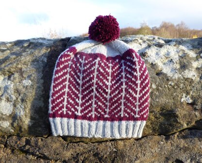 Fair Isle Herringbone Hat