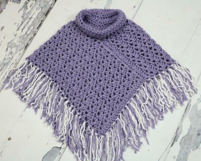 Bulky & Quick Lace Fringe Poncho